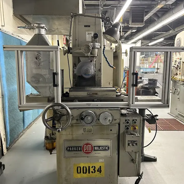Parker Majestic surface grinder with aluminum-frame guard doors